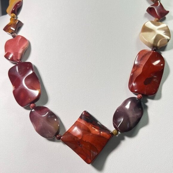 Jay King DTR Mookaite Jasper Necklace Silver 925 Hook Clasp Multi-Shaped Beads - Picture 8 of 16